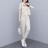 丝柏舍2020秋季运动休闲时尚简约纯色小清新气质女士两件套装S03Z0006N