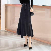 丝柏舍2020秋季不规则简约高腰气质休闲纯色女士中长款半身裙S03T4267B