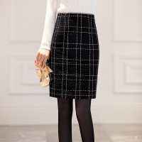 丝柏舍2020冬季潮流时尚高腰气质女士显瘦遮肉短款半身裙S03R5081B