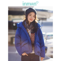 茵曼女装秋冬连帽保温防风宽松韩版羽绒服面包服女