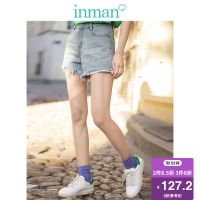 茵曼牛仔裤2019夏装新款纯棉洗水复古文艺个性毛边时尚百搭短裤女