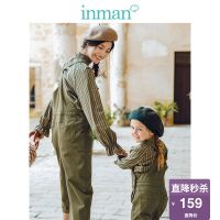 茵曼春秋装新款文艺休闲宽松绑带背带裤女