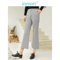 茵曼冬装新款纯色中腰复古百搭休闲裤女