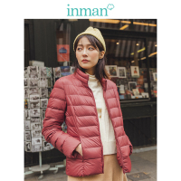 茵曼2019秋季新款时尚休闲短款羽绒服女小个子立领轻薄修身外套潮