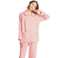 三枪家居服套装秋冬新款男女士情侣棉质中厚保暖居家睡衣套装81187D1/81298D0