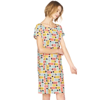 三枪睡裙女2018春夏新品纯棉印花居家服纽约设计棉质女士家居裙70333A0