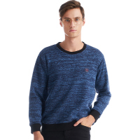 三枪保暖卫衣加绒加厚花灰超密绒圆领长袖男衫冬季保暖上装 23151A9