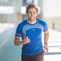 PRO TOUCH 男子速干透气跑步运动T恤 背部拼接圆领短袖 278525