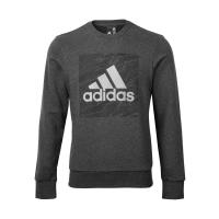 阿迪达斯Adidas 男子logo印花套头衫保暖休闲上衣 DT2495