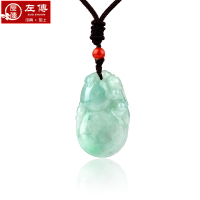 左传 A货翡翠葫芦貔貅 配送证书 A货翡翠颜色随机 尺寸随机