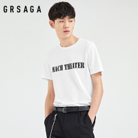 GRSAGA夏季休闲白色系T恤11721011105