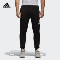 adidas 阿迪达斯 运动型格 男子 针织长裤 黑 B47210