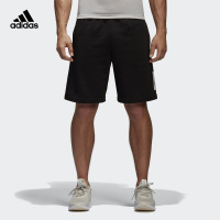 adidas 阿迪达斯 运动型格 男子 针织短裤 黑 BK7464