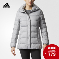 adidas 阿迪达斯 户外 女子 羽绒茄克 中麻灰 BQ8785