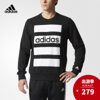 adidas 阿迪达斯 运动型格 男子 套头衫 黑 CF4815