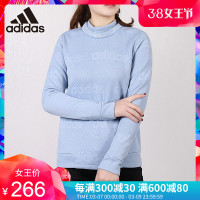 阿迪达斯女装上衣2018冬季新款NEO加绒卫衣休闲运动套头衫 DM2075