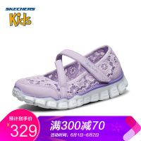 Skechers斯凯奇童鞋新款玛丽珍休闲鞋 女童蕾丝布凉鞋996461L