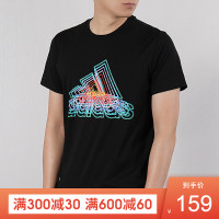 Adidas阿迪达斯男装短袖2019春季新款运动上衣宽松半袖T恤DX0300