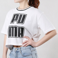 PUMA彪马 女子夏季半袖高腰露脐休闲T恤579533