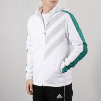 阿迪达斯Neo外套男装2019春季新款运动服休闲连帽开衫夹克DW8117