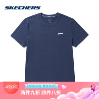 Skechers斯凯奇男装夏季新款短袖T恤衫 字母印花上衣SMLC219M020