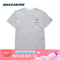 Skechers斯凯奇夏季新款男子短袖T恤衫 LOGO印花上衣SMLC219M019