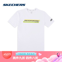 Skechers斯凯奇男子新款圆领短袖T恤衫 字母印花上衣 SDAMS19B047