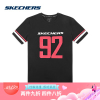 Skechers斯凯奇男子新款圆领短袖T恤衫印花套头上衣 SDAMS19B046