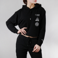 PUMA彪马 刘雯同款女子短款运动休闲连帽卫衣 TZ 579127