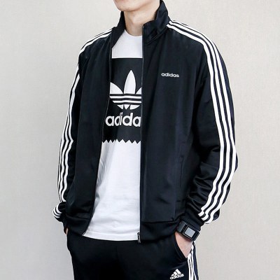 Adidas阿迪达斯运动服男2019春秋立领开衫青年外穿夹克外套DQ3060