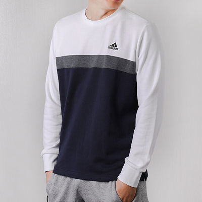 Adidas阿迪达斯男装圆领针织透气套头衫打底衫DW4661
