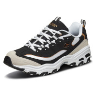 Skechers斯凯奇鞋男鞋DLITES熊猫鞋金属风老爹鞋休闲鞋 666114-BKGD