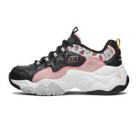 Skechers斯凯奇女鞋LINE FRIENDS合作款复古熊猫鞋老爹鞋 66666255-BKPK