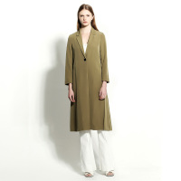 CAT089JL时尚气质开叉长款外套