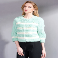 CMC019QL随性百搭兔毛皮草外套