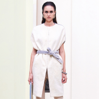 CZG112MB腰带款无袖羊毛外套