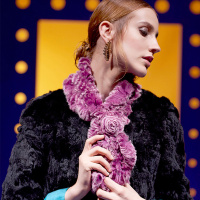 TZW810ZS女款时尚兔毛围巾