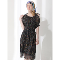 CYJ447ZI性感露肩收腰款桑蚕丝连衣裙