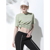 CZG226LV清新简约文艺风字母印花纯棉T恤