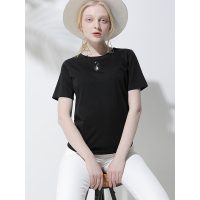 CZG231HE气质通勤风镶钻款纯棉T恤