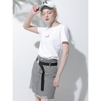 CZG246BS趣味卡通图案前短后长版型纯棉T恤