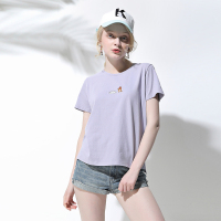 CZG246LD趣味卡通图案前短后长版型纯棉T恤