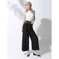 CZG257HE气质OL风显瘦腰带款阔腿裤