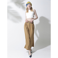 CZG257HU气质OL风显瘦腰带款阔腿裤