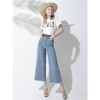 CZG258LC简约气质显瘦款纯棉阔腿裤