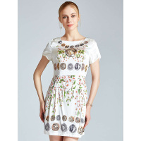 TYJ423BS复古时尚真丝连衣裙