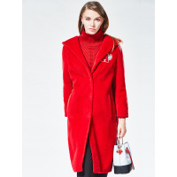 CQY069DH运动休闲字母贴布连帽中长款羊毛外套