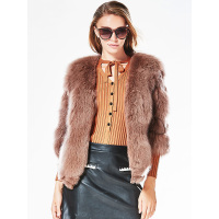 CQY146KAe舒适柔软宽松常规款狐狸毛皮草外套