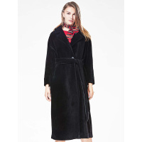 CQZ343HE气质简约西装领中长款羊毛外套