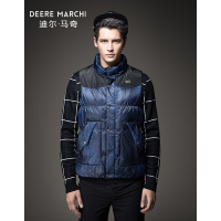 迪尔马奇男冬装男士羽绒服个性简约无帽立领羽绒马甲M13024